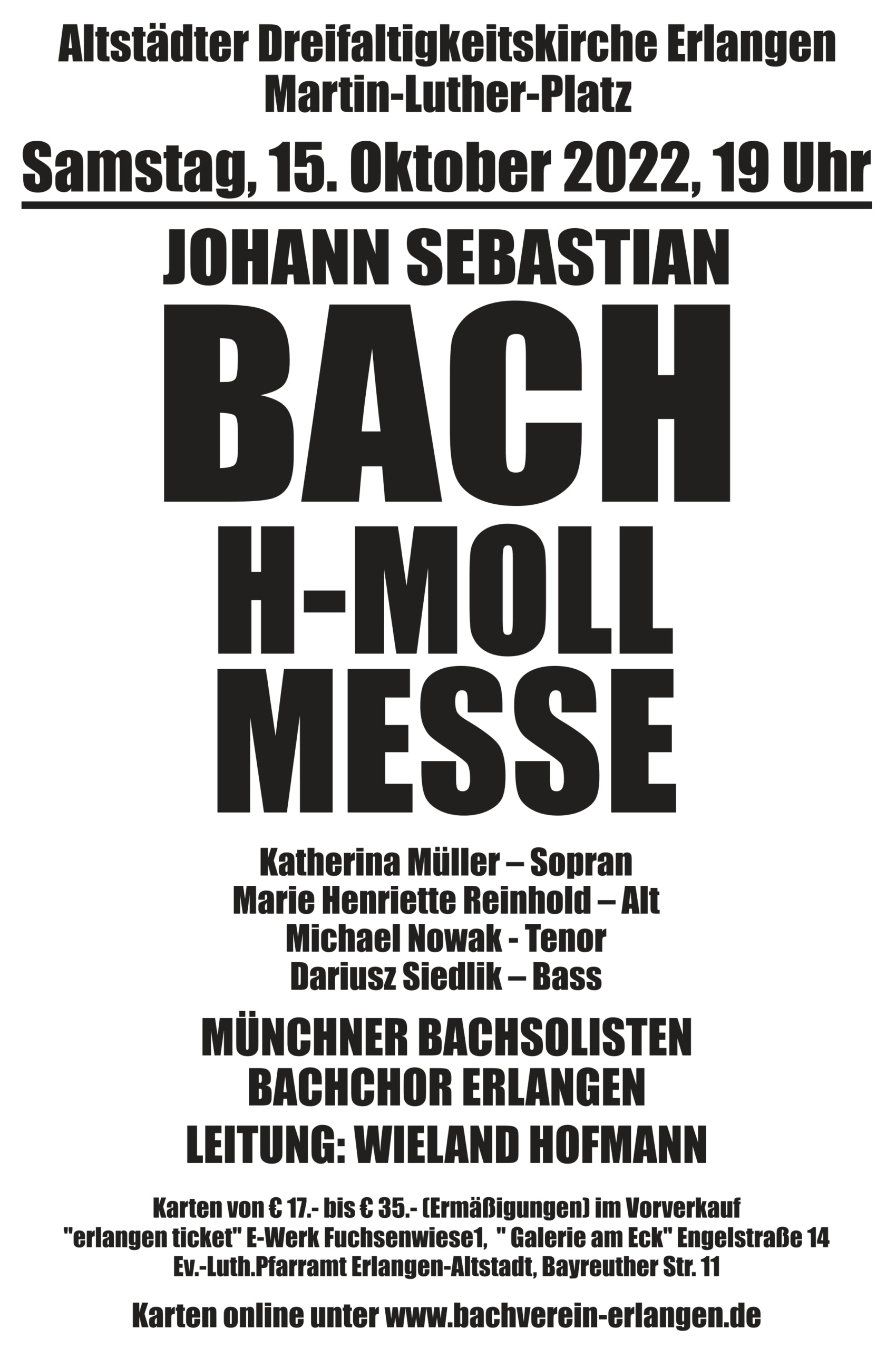 Plakat Bach H Moll Messe 15 10 2022-1