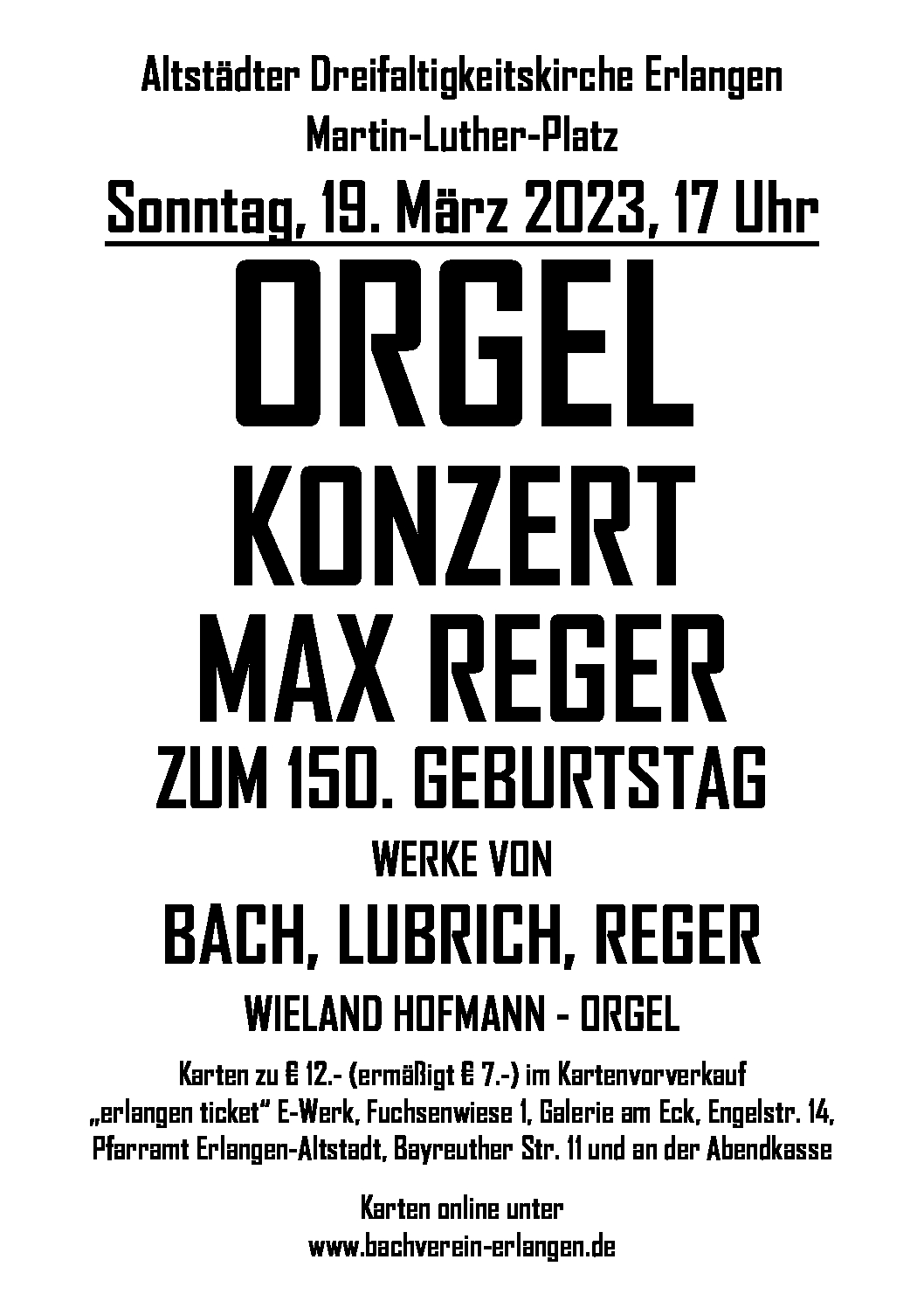 Plakat Orgelkonzert 19 03 2023