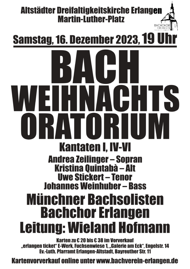 Plakat Weihnachtsoratorium 2023