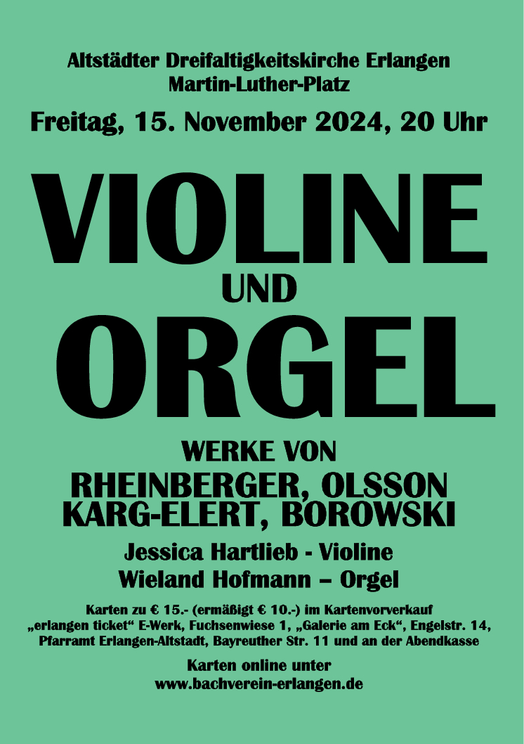 Plakat Violine und Orgel Nov 24