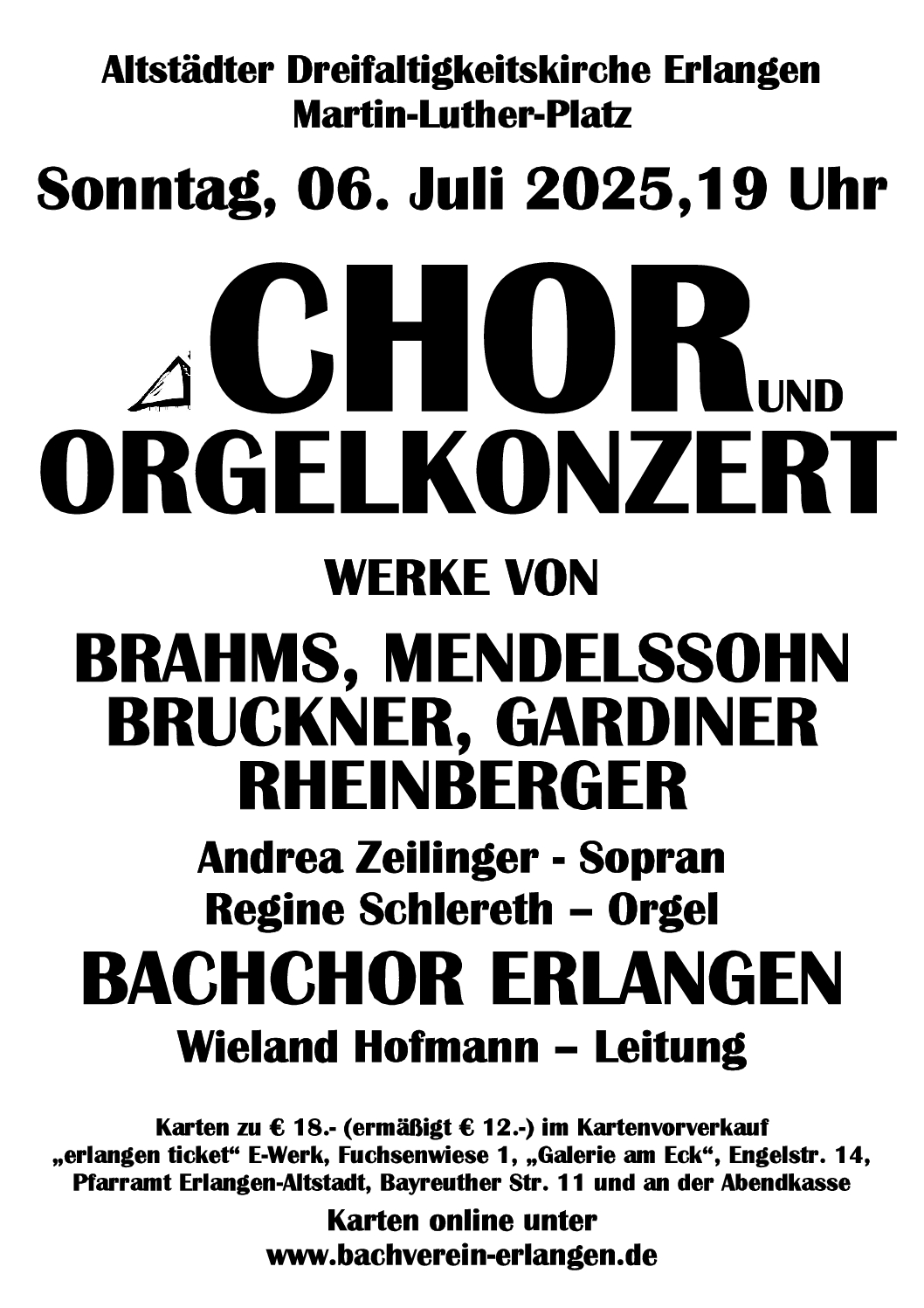Plakat Chorkonzert Juli 2025