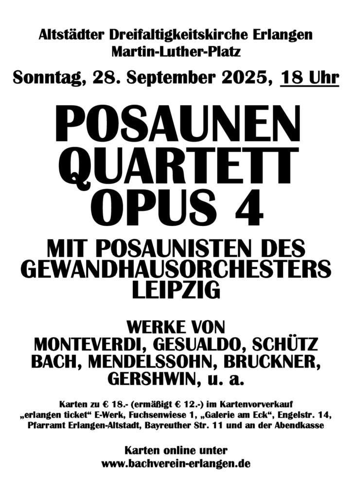 Plakat Posaunenquartett