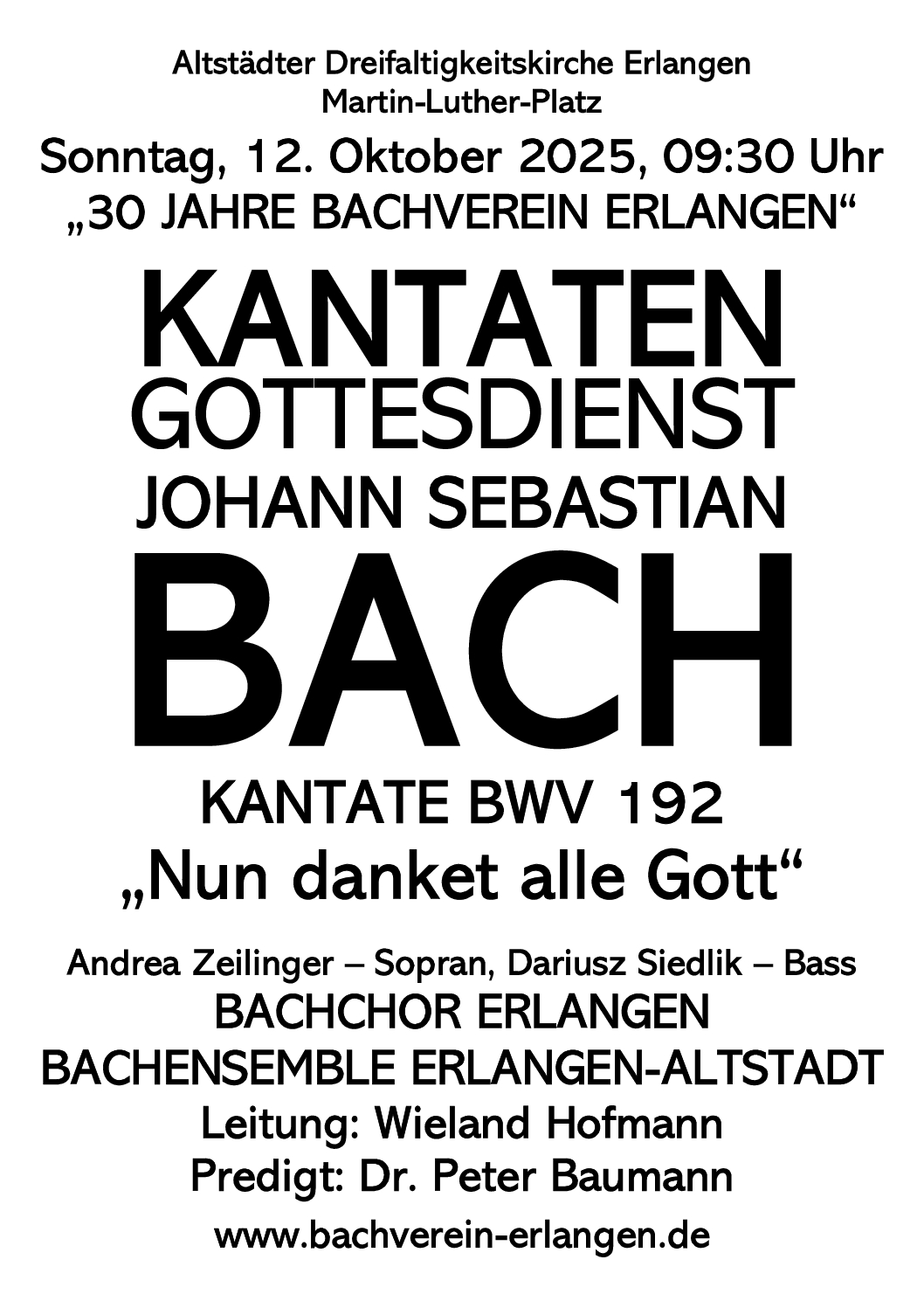 Kantatengottesdienst 12 10 2025
